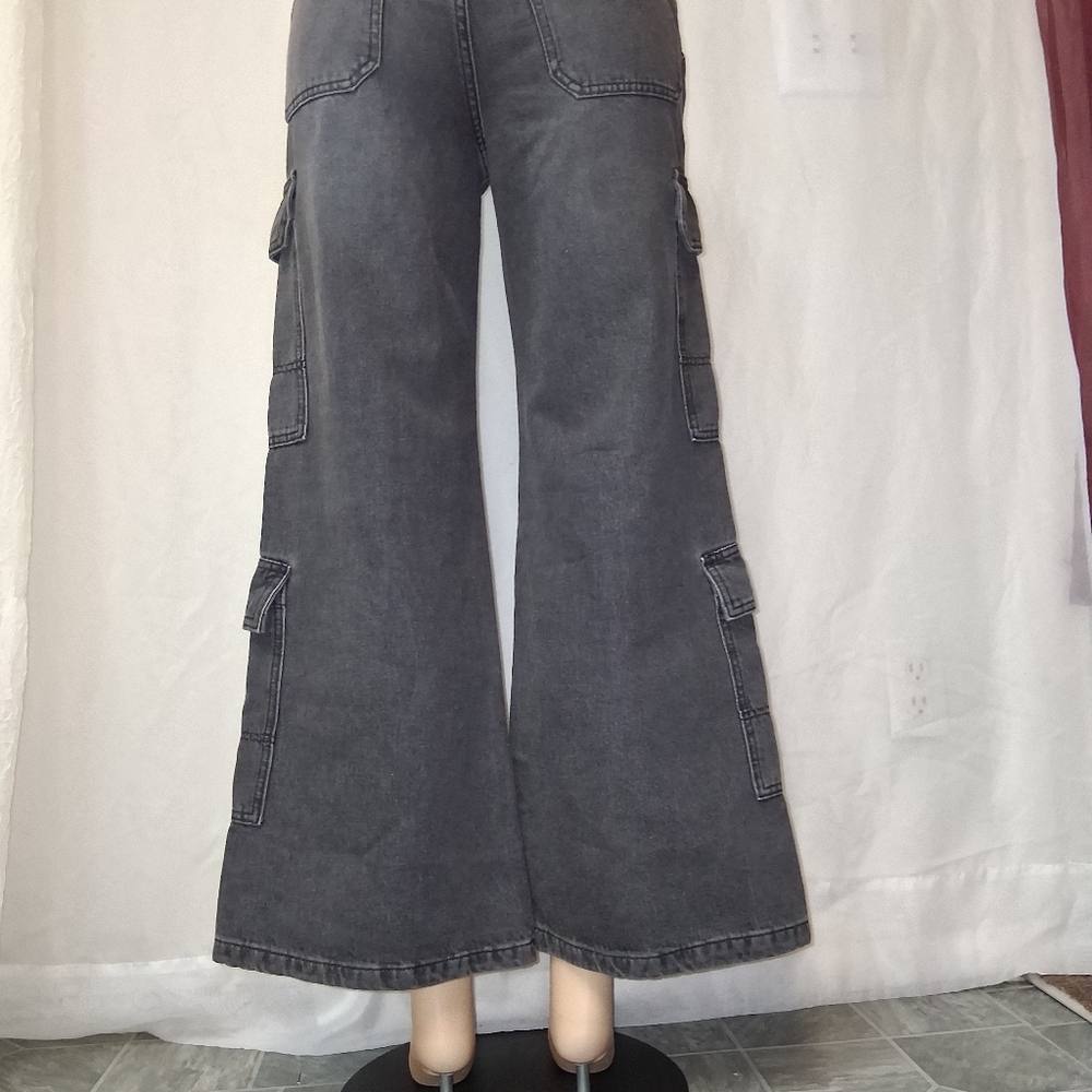 H&M Divided New Women Black and Gray Denim Jeans Size 4 Made In Bangladesh - Picture 12 of 16